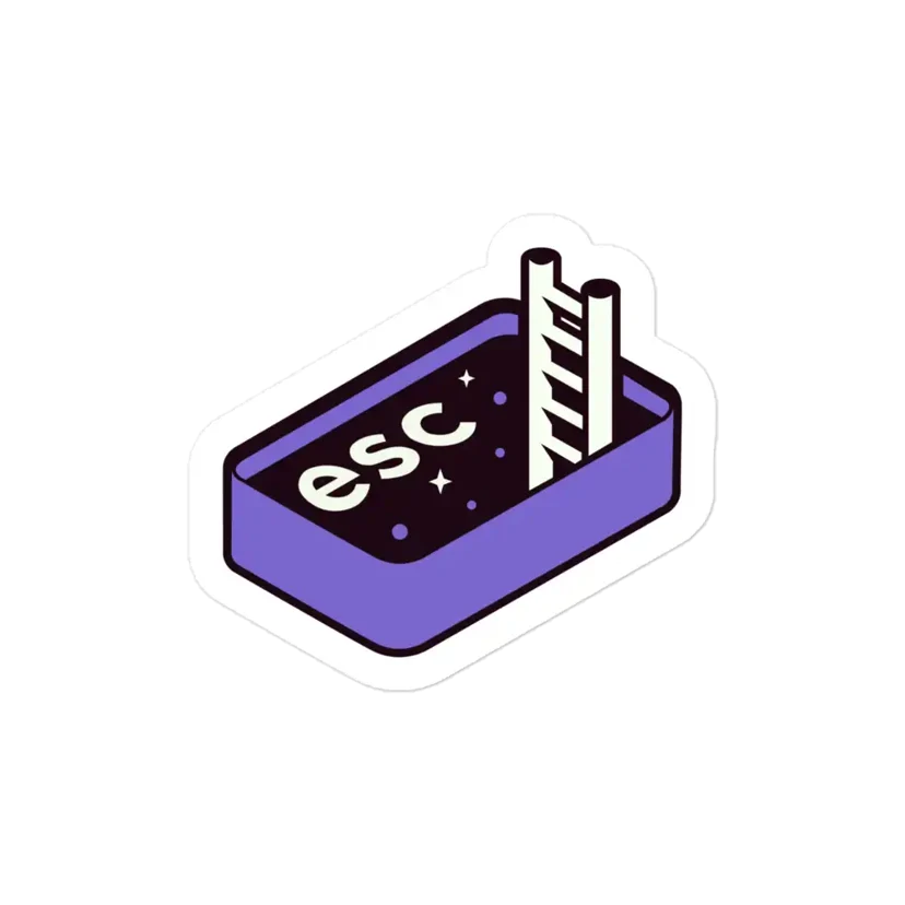 ESC to the Space Button Sticker