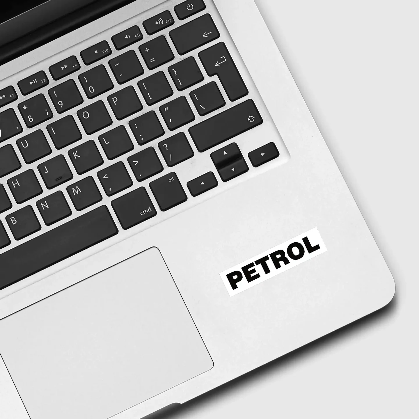 Petrol Fuel Sign Sticker White