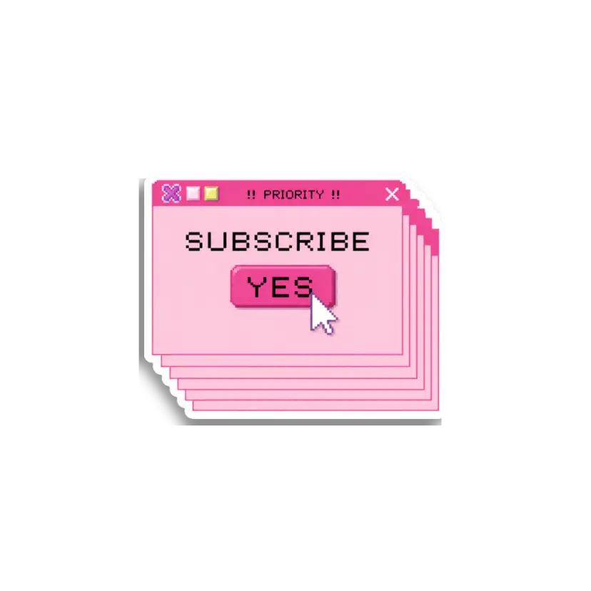Subscribe Yes Dialog Sticker