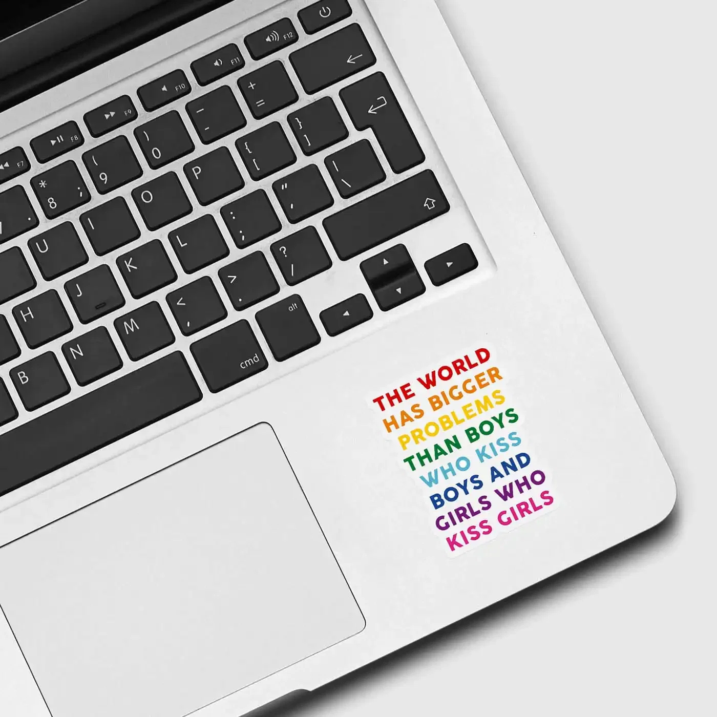 The World Has Bigger Problems than girls kissing girls and boys kissing boys Sticker