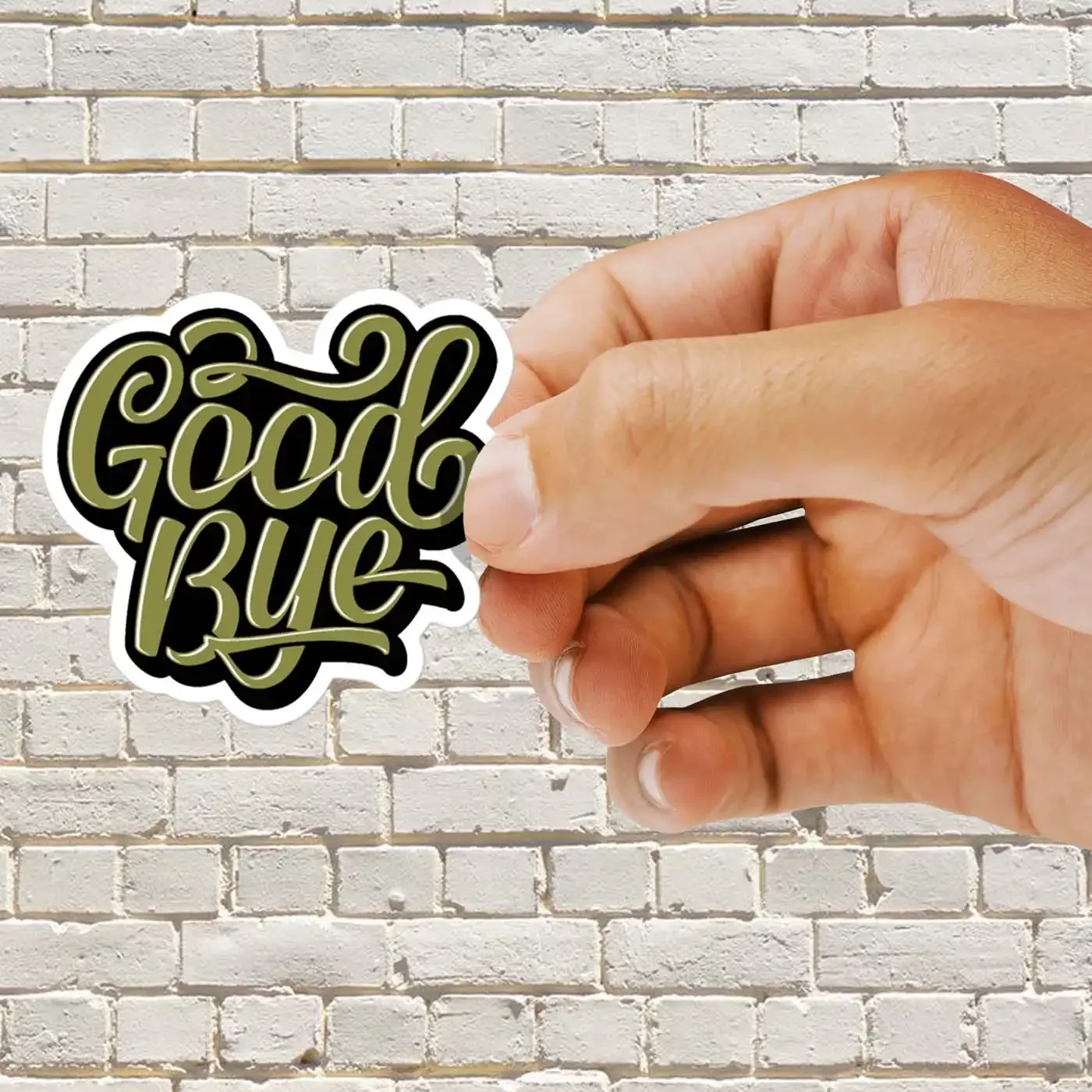 GoodBye Lettering Sticker