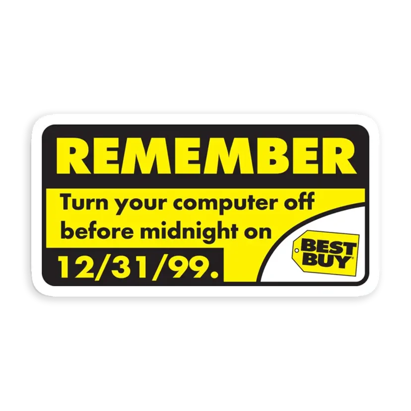 Y2K Best Buy Warning Sticker Sticker