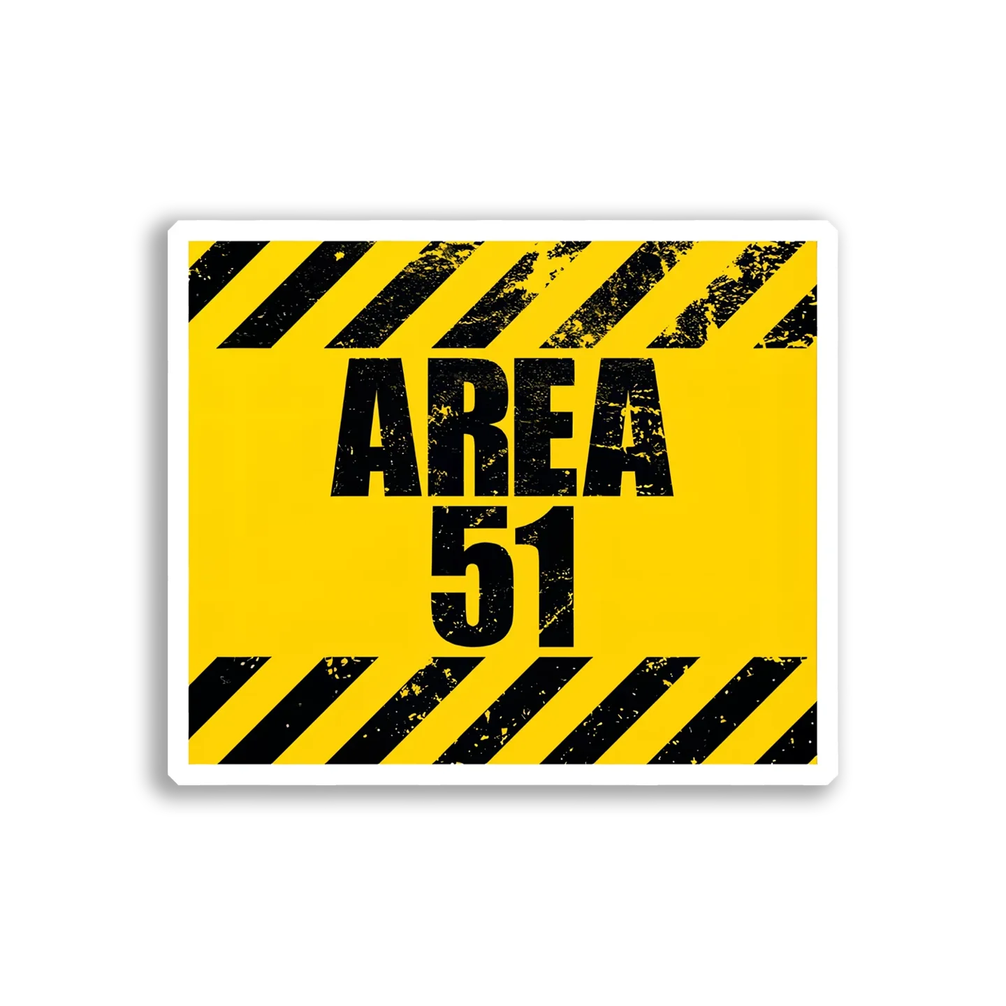 Area 51 Warning Sign Sticker