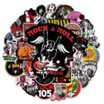 Rock Band Pop Cartoon Graffiti Stickers Pack of 50