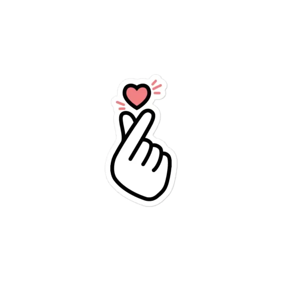 Korean Finger Heart Sticker