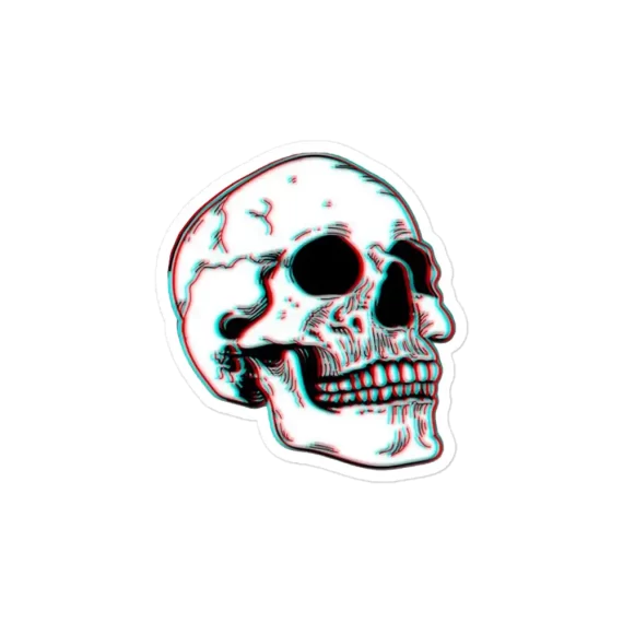 Skull Sticker Trippy Sticker
