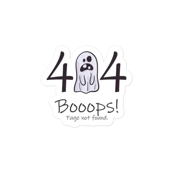 Ghost Error 404 Sticker