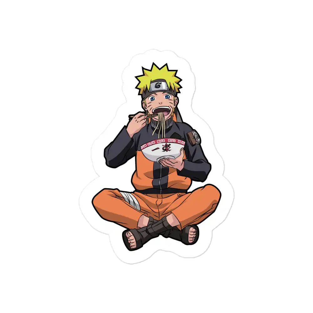Naruto Uzumaki Eating Ramen Sticker