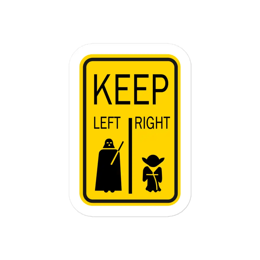 Star Wars Sign Keep Left or Right Sticker