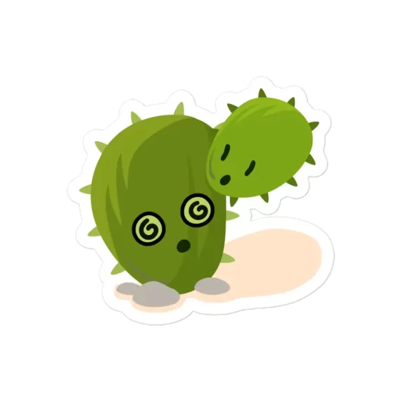 Two-Headed Cactus Sticker
