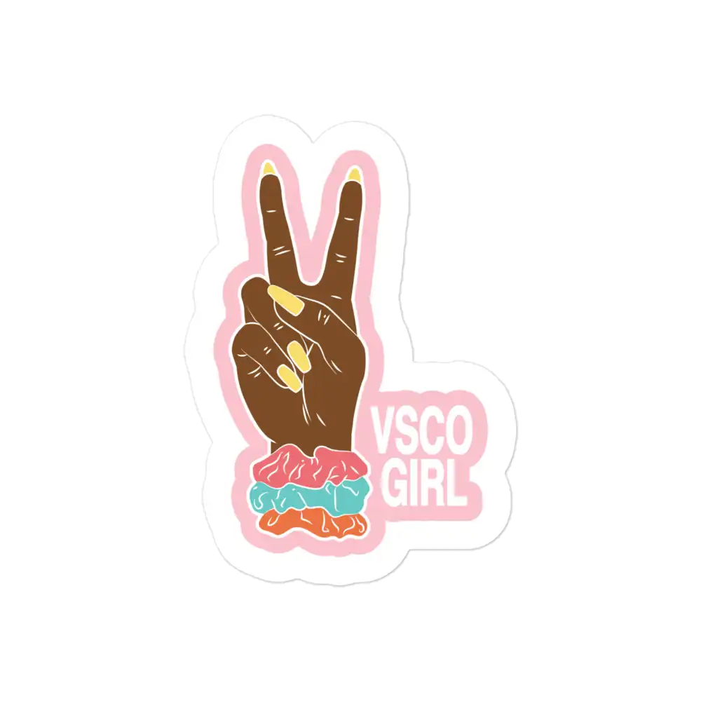 VSCO Girl Peace Gesture Sticker