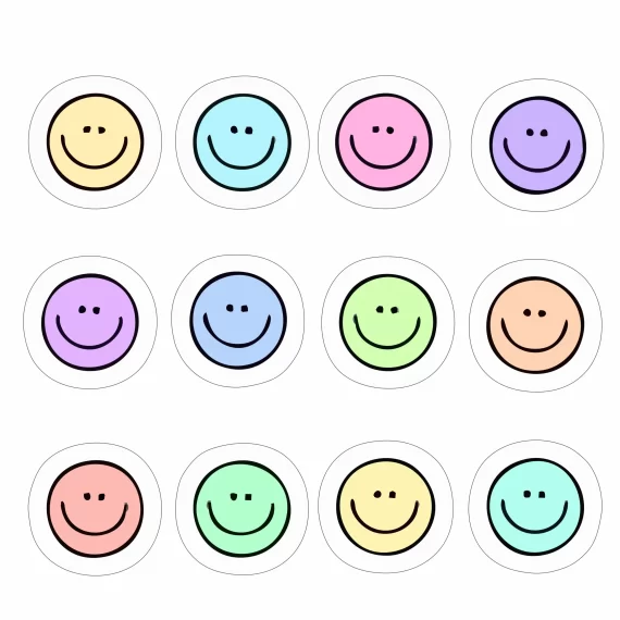 Smiley Face Emojis VSCO Stickers Set