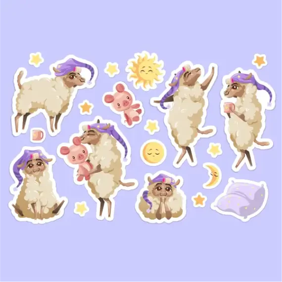 Cute Sheep Stickers