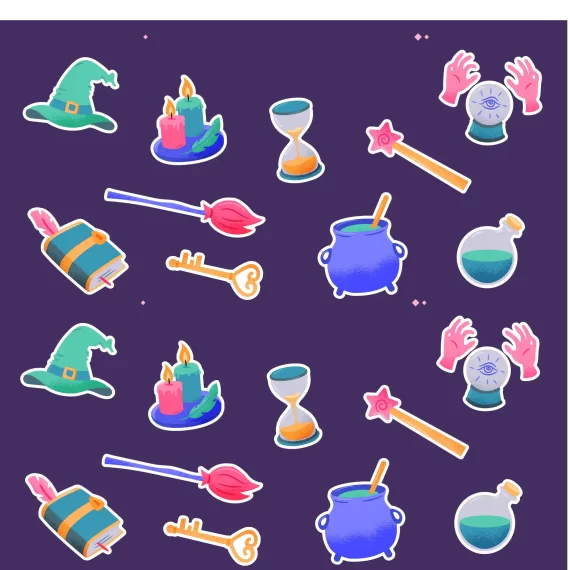 Magic Elements Stickers Set