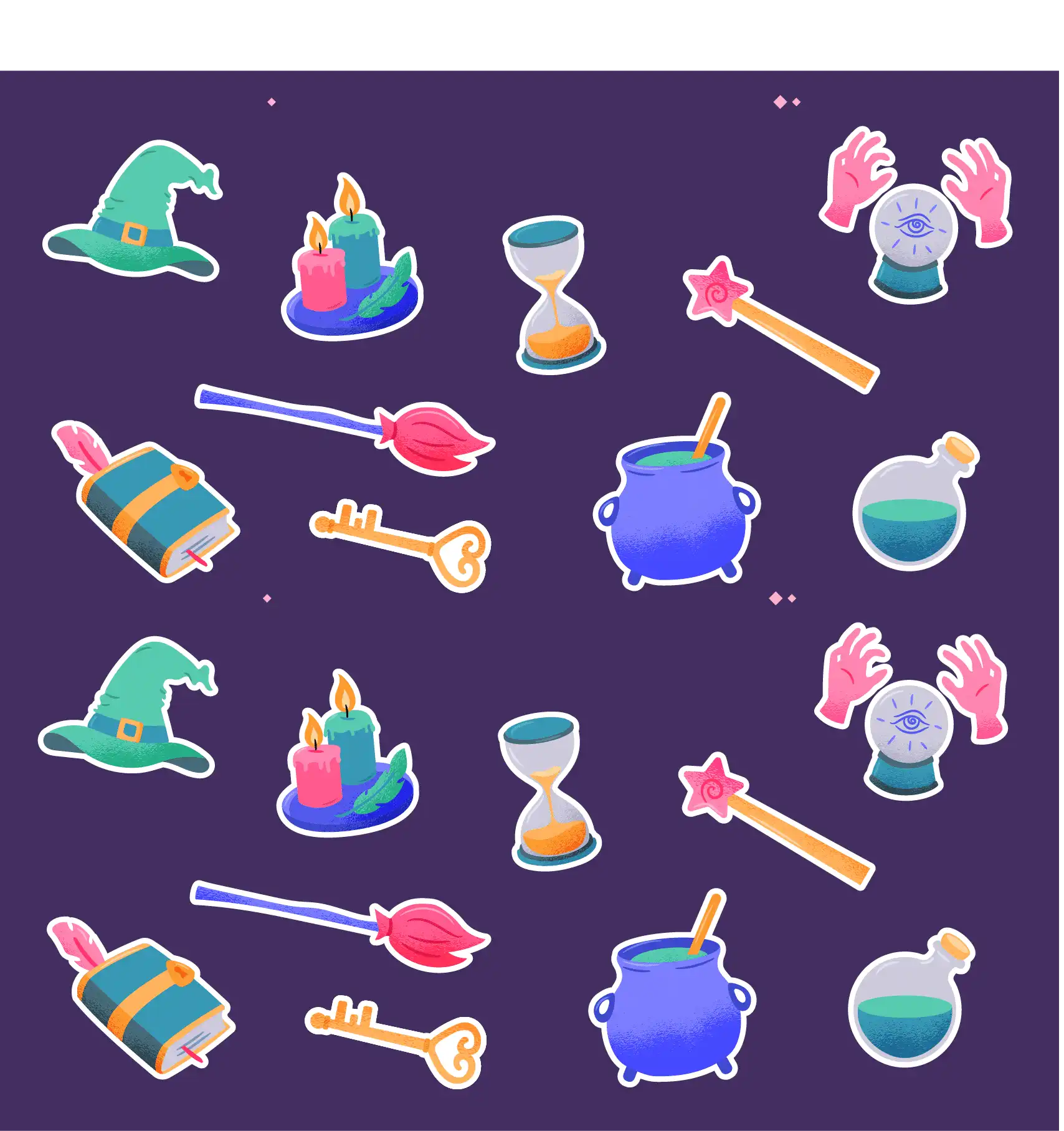 Magic Elements Stickers Set