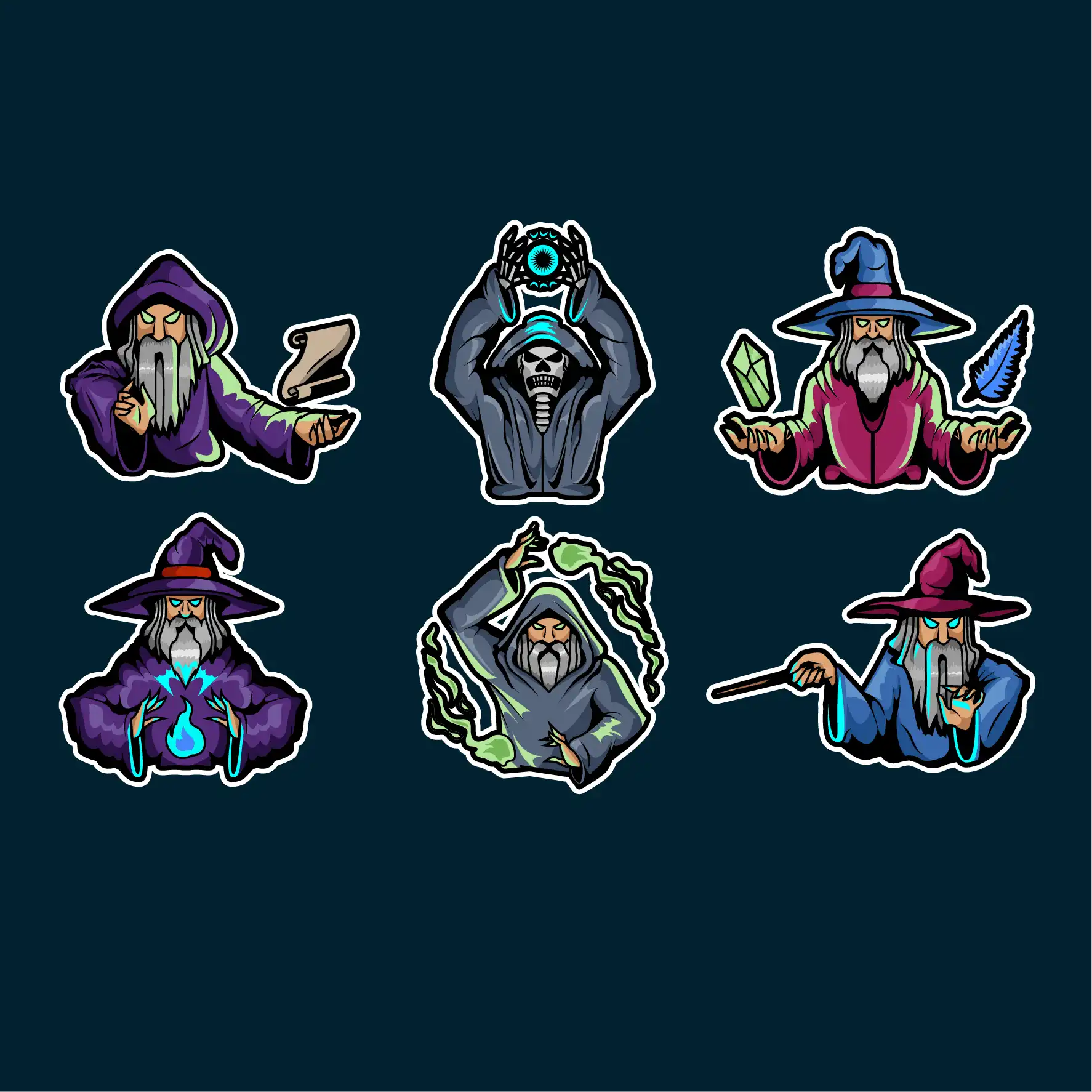 Gaming Wizard Stickers