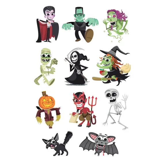 Halloween Cartoon Doodle Stickers