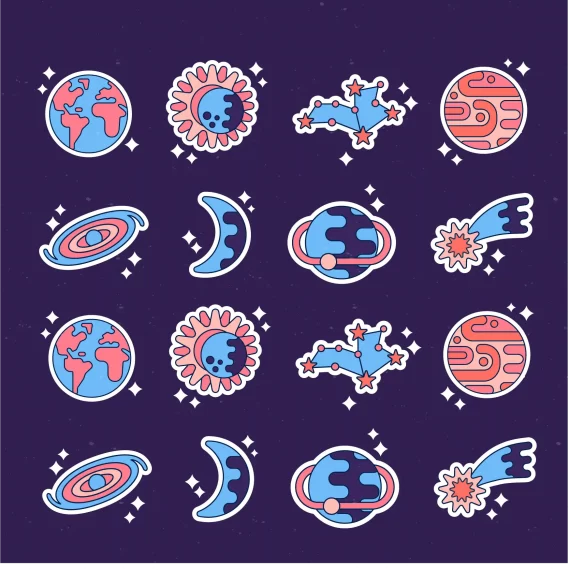 Space Elements Stickers