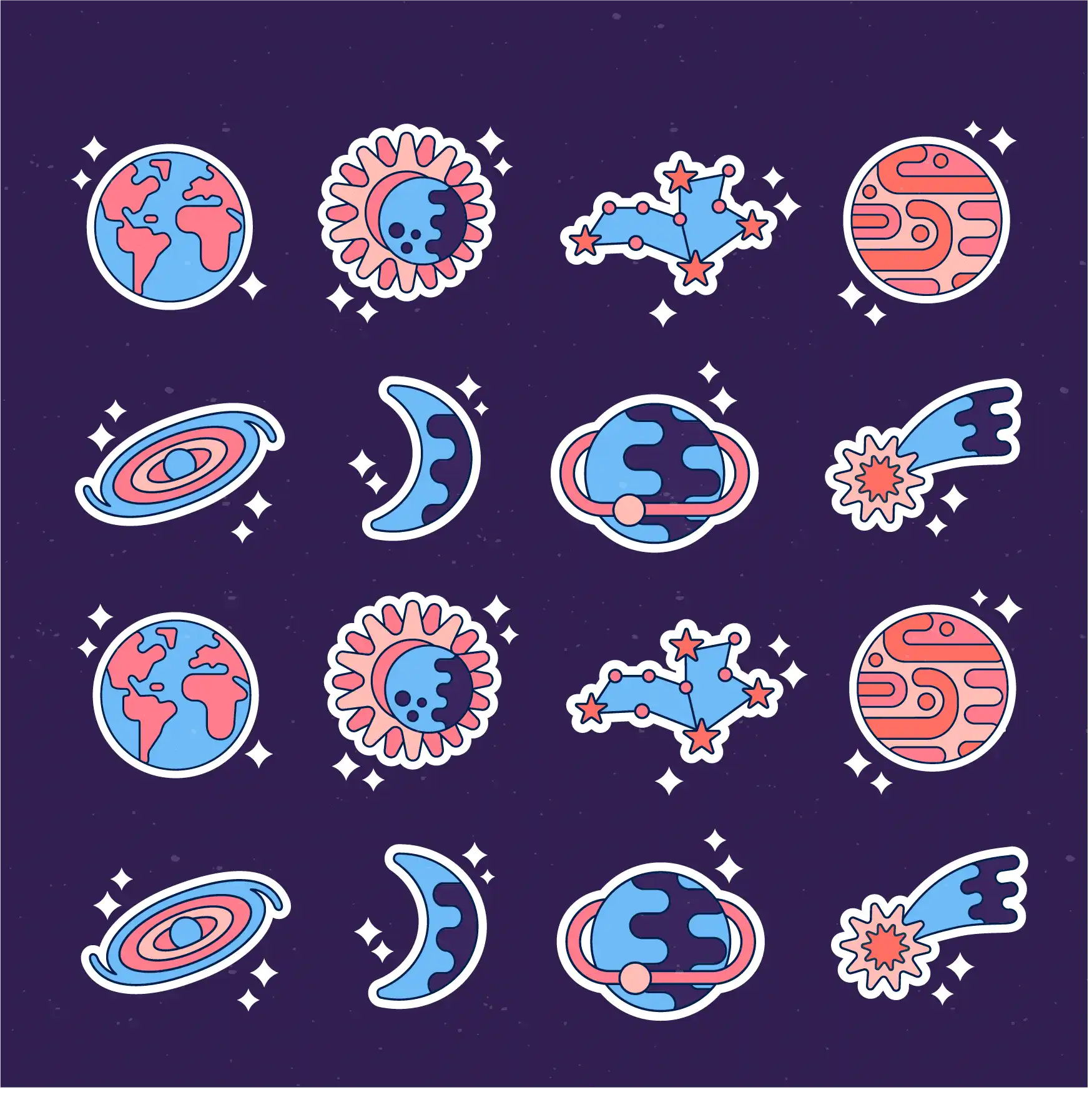 Space Elements Stickers