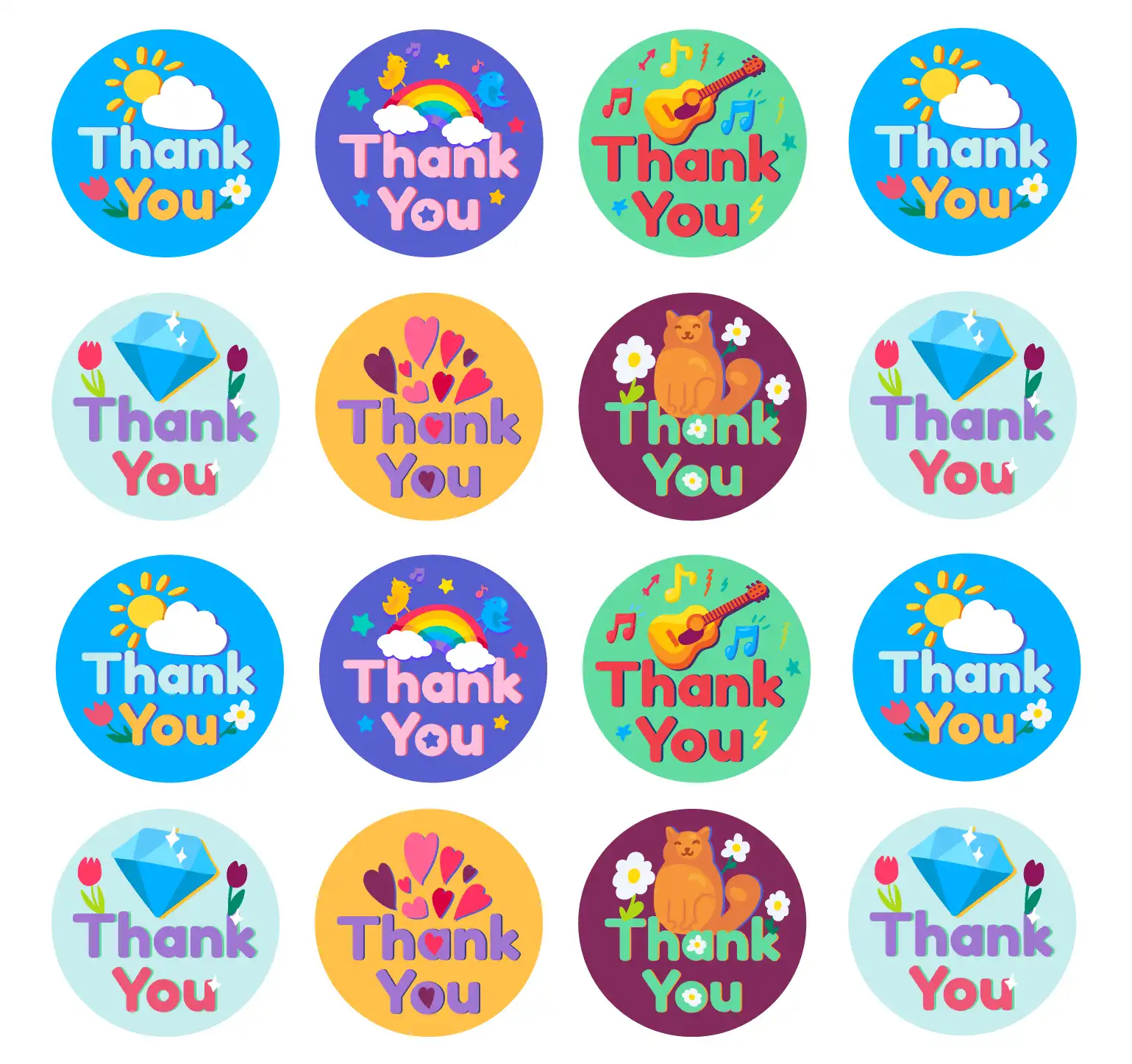 Thank you Stickers