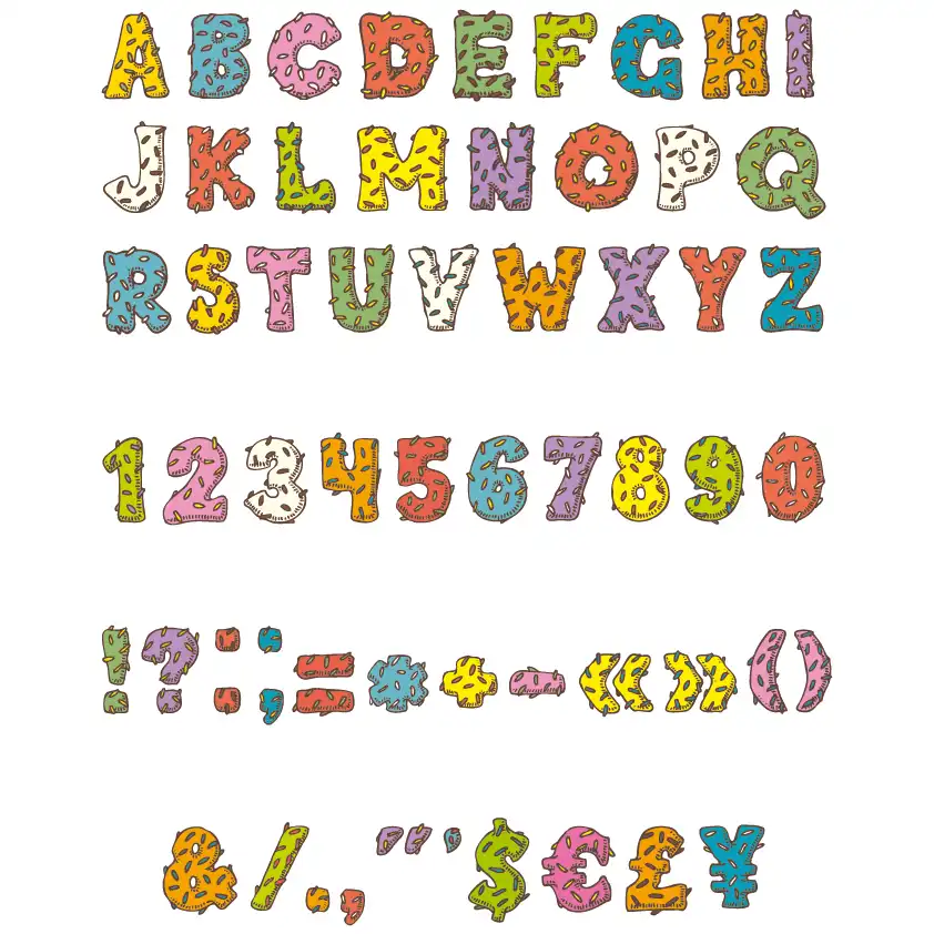 Donut Letter Stickers