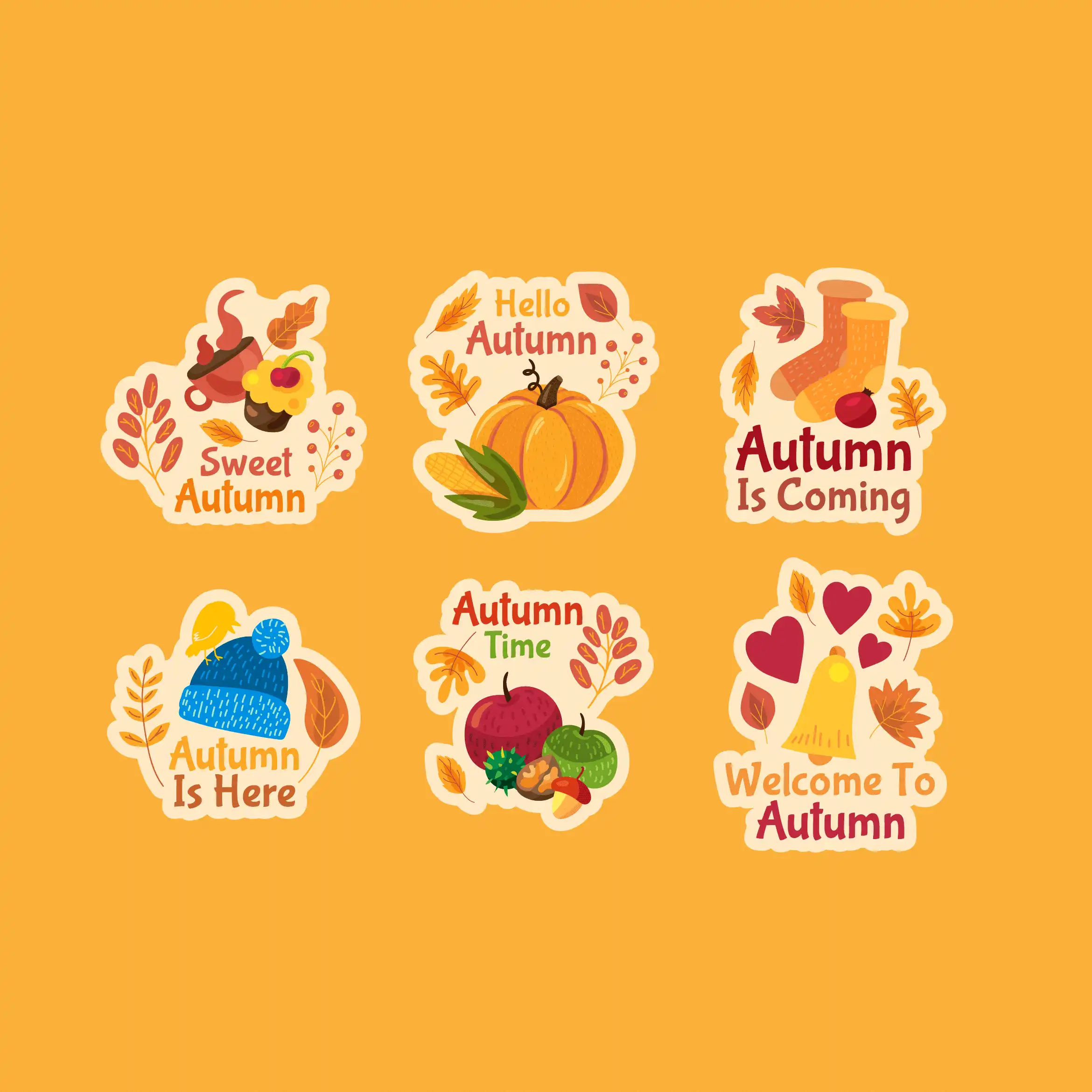 Hello Autumn Stickers