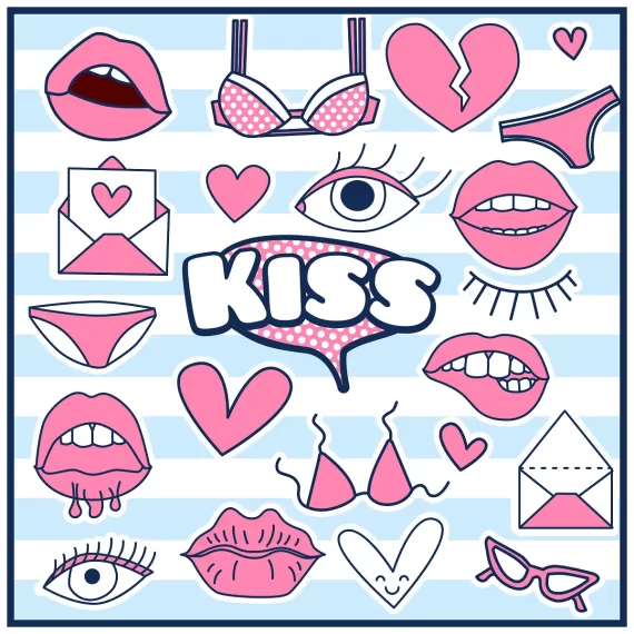 Kiss VSCO Stickers
