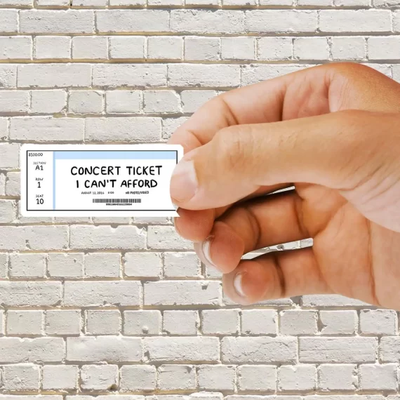 Concert Ticket Sticker