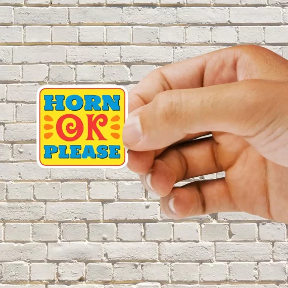 Desi Slogan - Horn OK Please Sticker