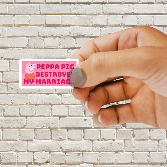 Peppa Pig destroyed marriage Sticker
