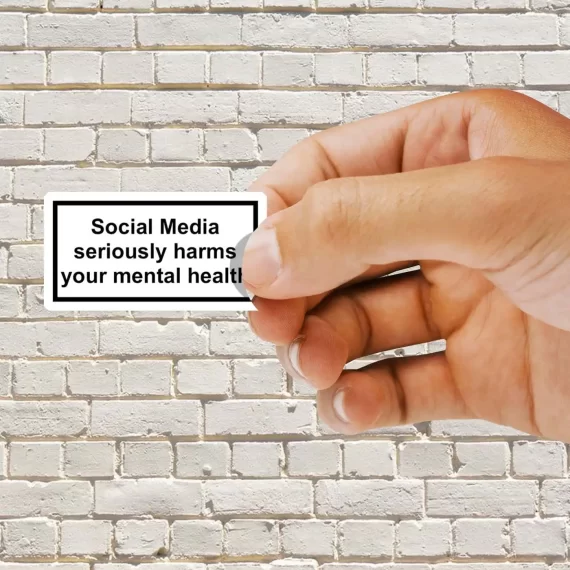 Social Media Harms your mental health Sticker