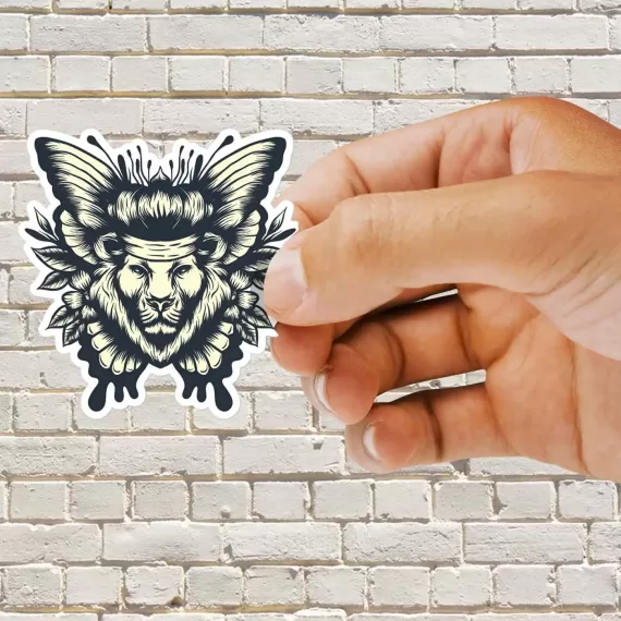 Lion Butterfly Sticker