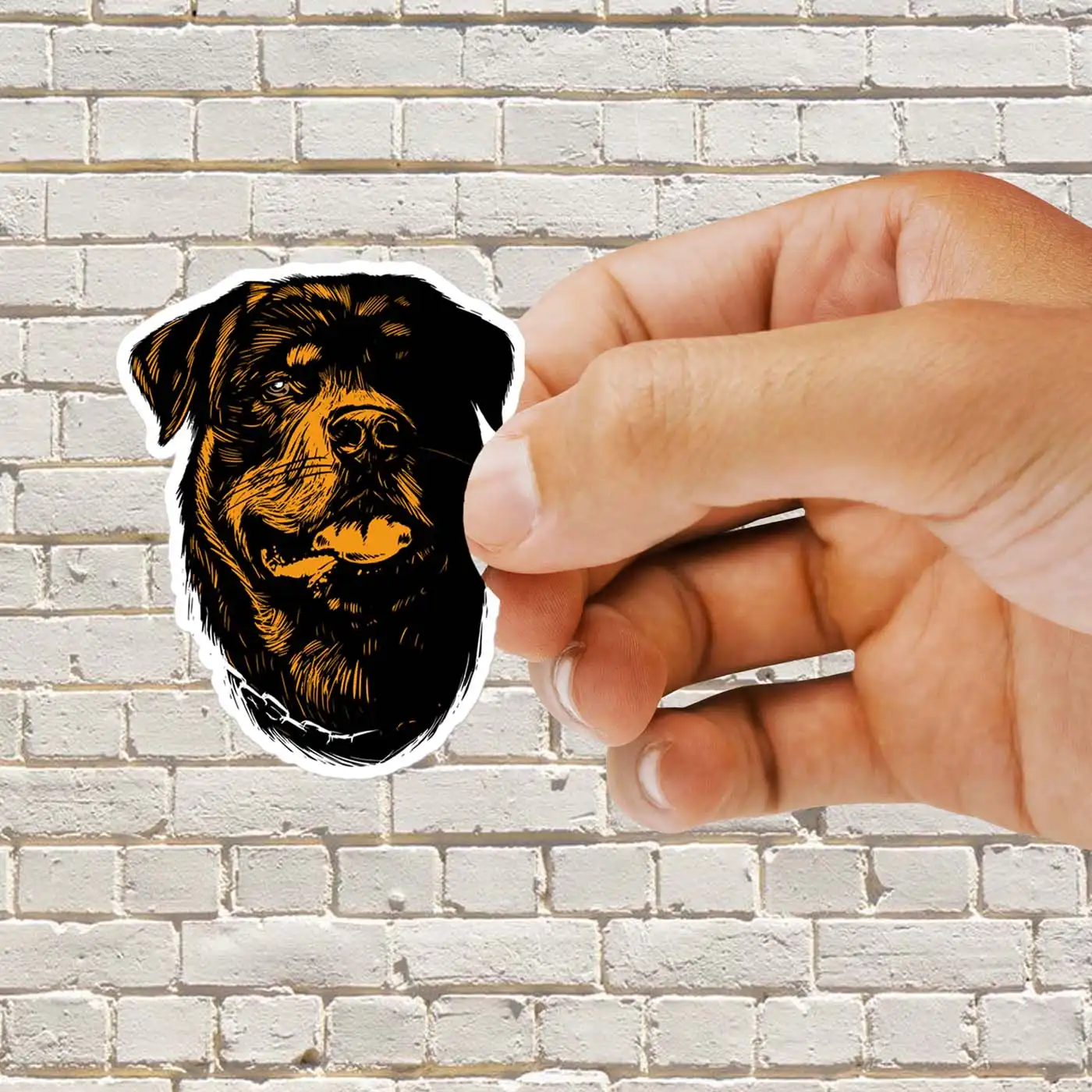Hand Drawn Dog Head Sticker