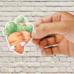 Cartoon Character Eating Fresh Sticker
