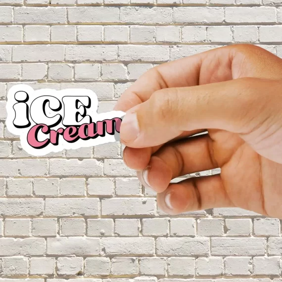 Ice Cream Lettering sticker
