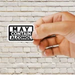 May Contain Alcohol Sticker