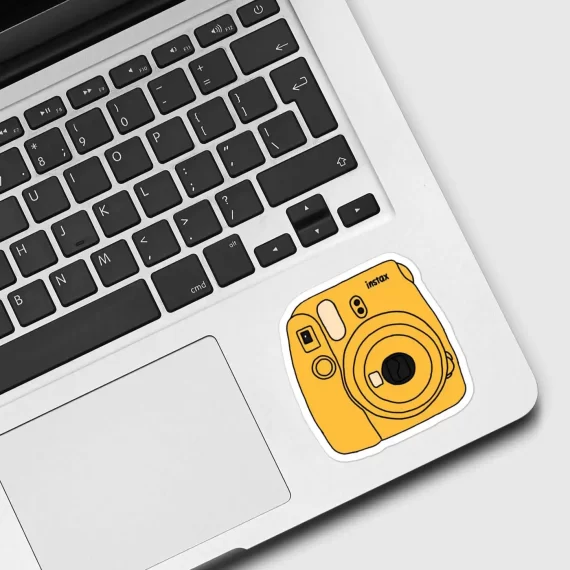 Yellow Polaroid Camera Sticker