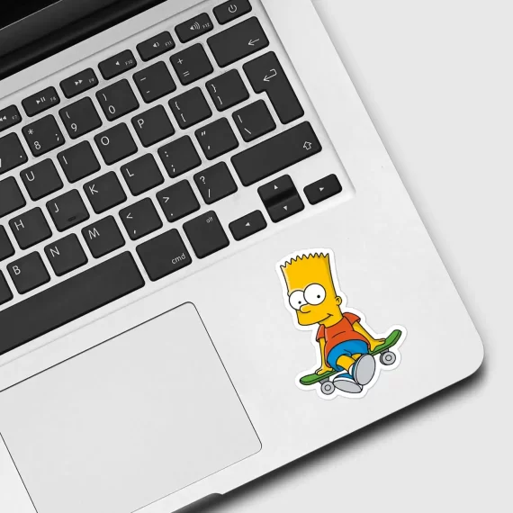 Bart Simpson Sitting on a Skate Sticker
