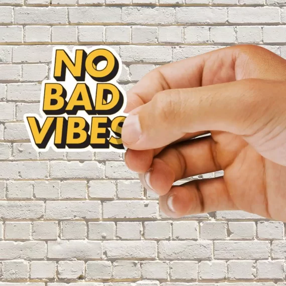 No Bad Vibes Lettering Sticker