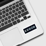 Error on a Black Background Sticker