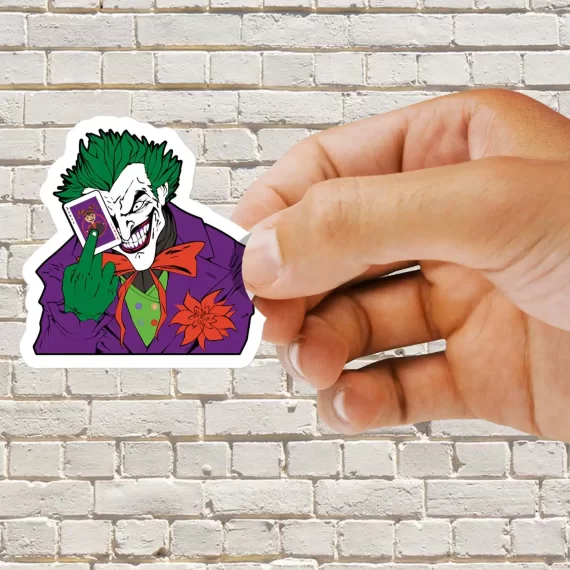 Joker with a Card Sticker