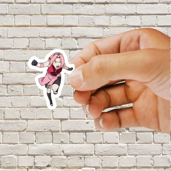 Naruto Running Sakura Sticker