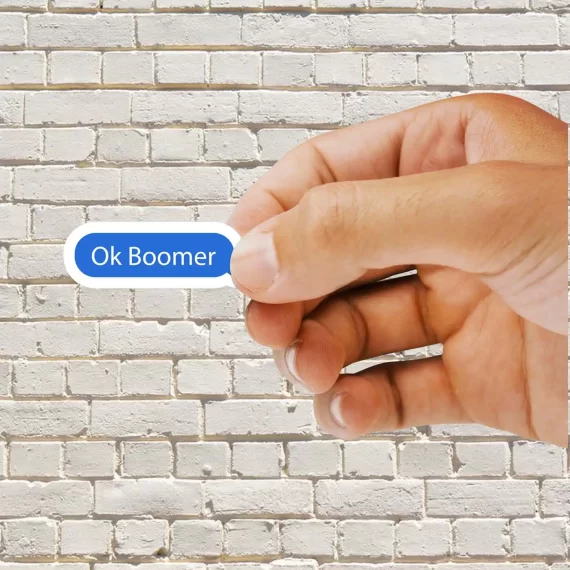 Ok Boomer Chat Message Bubble Sticker