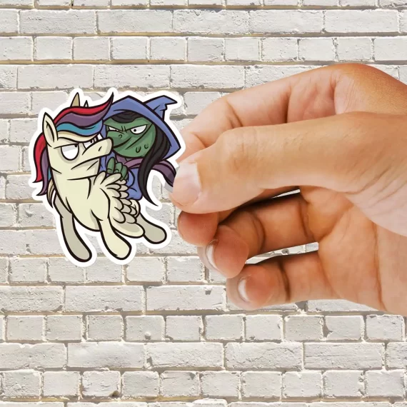 Witch and Unicorn Sticker