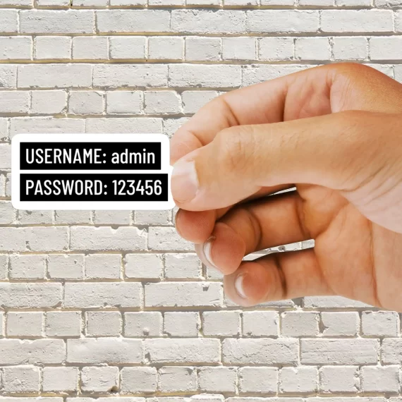 Username Password Programmer Sticker