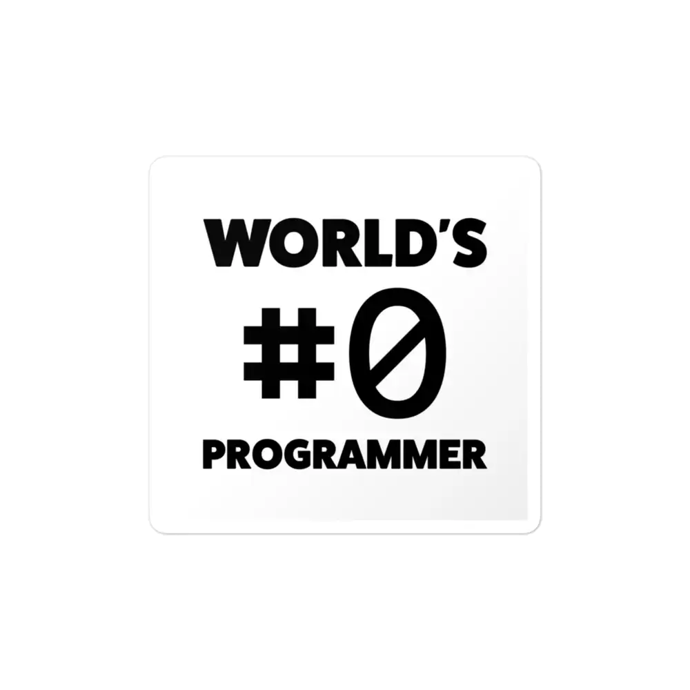 World's No #1 Programmer Sticker