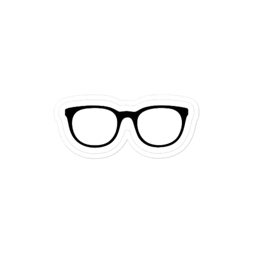 Black Glasses Sticker