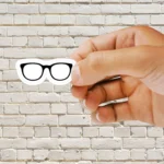 Black Glasses Sticker