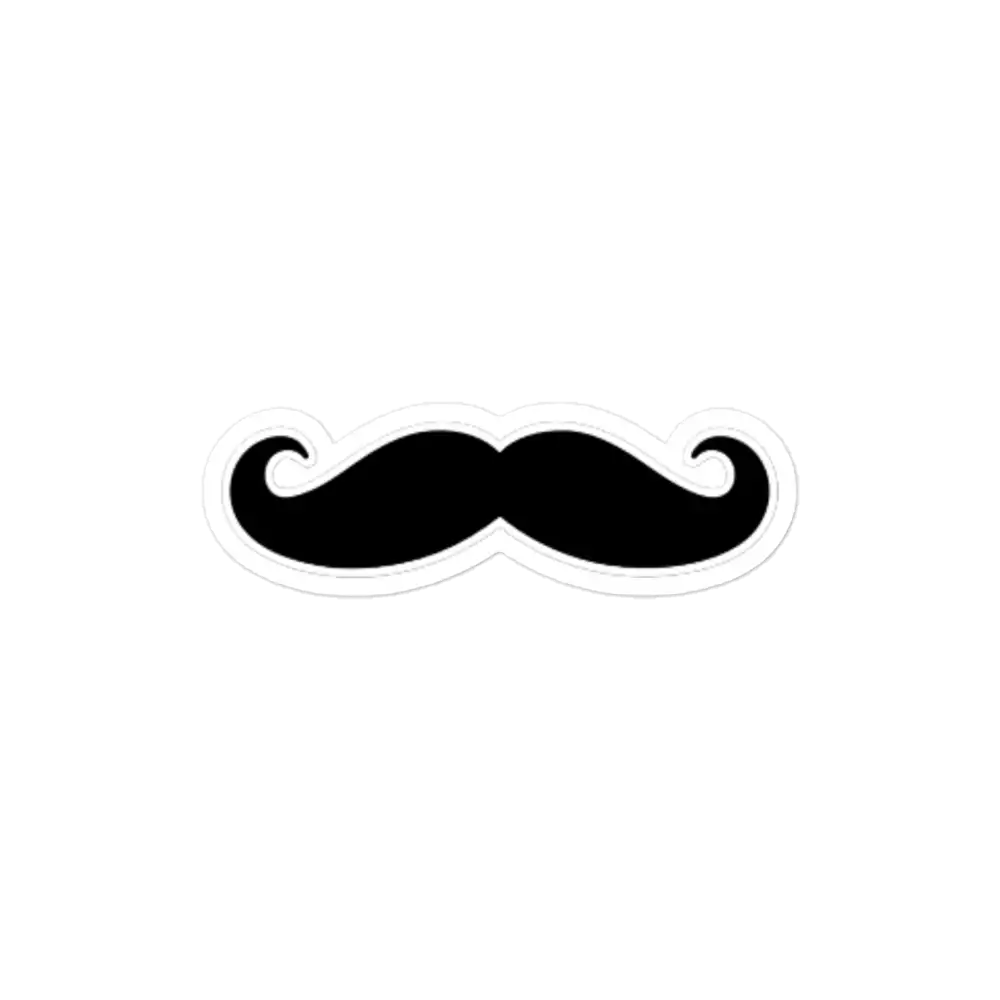 Black Mustache Sticker