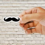 Black Mustache Sticker